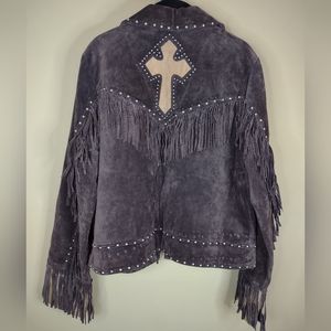 Saguaro fringe leather jacket